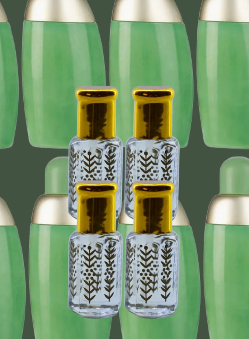 4 قطع زيت عطري إيدن نسائي الشفاف الأصلي 6مل