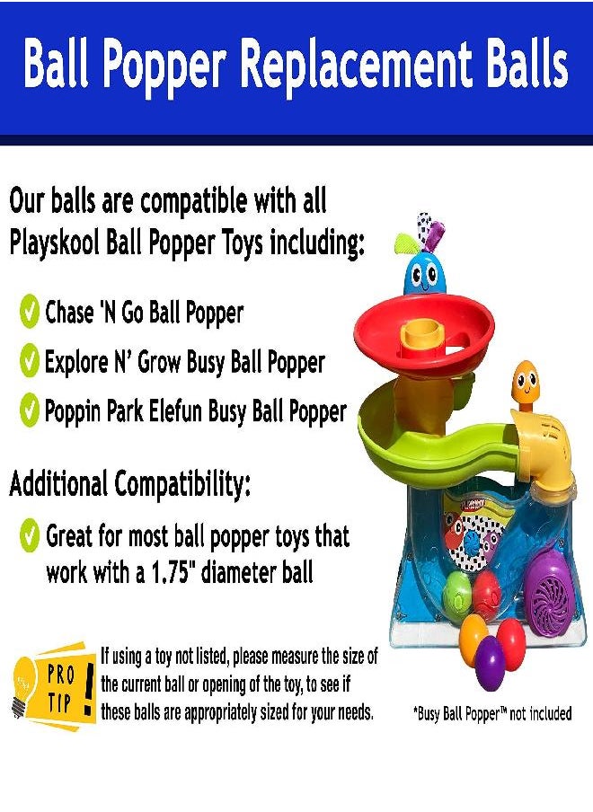 Botabee Multi-Colored Replacement Ball Set of 5 for Playskool Ball Popper Toys | Compatible with Busy Ball Popper Toy and playskool Elephant Ball Popper Replacement Balls | Colorful Baby Balls and Toy Balls  - Image 4