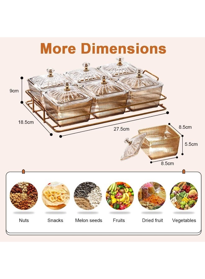 بيوينتي وجبة خفيفة صينية تقديم الحلوى مع غطاء 6 نظيفة - Image 5