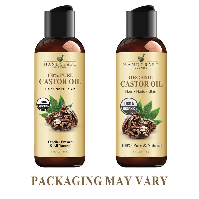 Handcraft Blends Organic Castor Oil - 4 Fl Oz - 100% Pure and Natural - Premium Grade Carrier Oil for Hair Growth, Eyelashes and Eyebrows - Hair and Body - Expeller-Pressed & Hexane-Free - Image 4