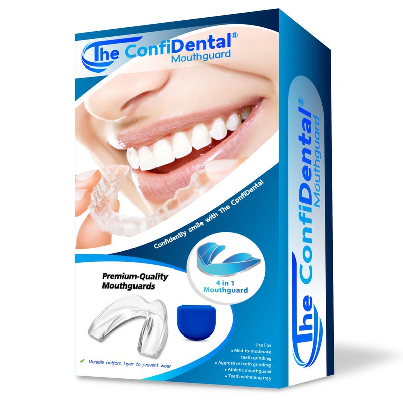 The ConfiDental Pack of 3 Moldable Mouth Guard for Teeth Grinding Clenching Bruxism Sport Athletic Whitening Tray Including 2 Regular and 1 Heavy Duty Guard 2 LLL Regular 1 II Heavy Duty