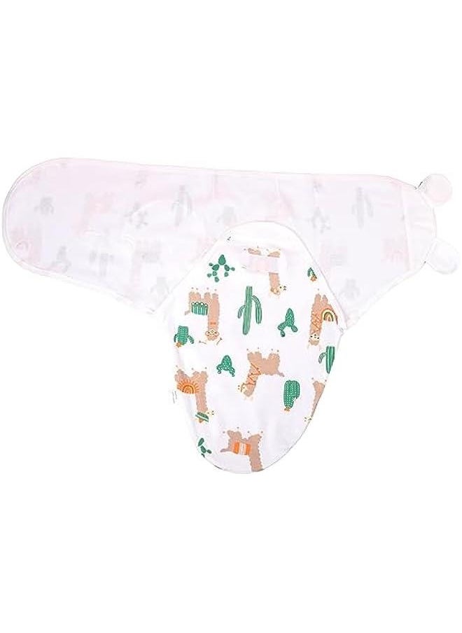3Pcs Delicate Knitted Baby Swaddle Set with Cute Hat for 0-3 Months, Ultra-Soft, Comfortable, and Lightweight Cotton Infant Swaddle Wrap (Alpaca & Dinosaur & Animal world)