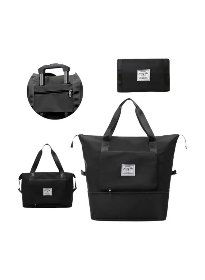 شنطة سفر دفل هانغماي مقاومة للماء، سعة كبيرة - أسود - Image 1