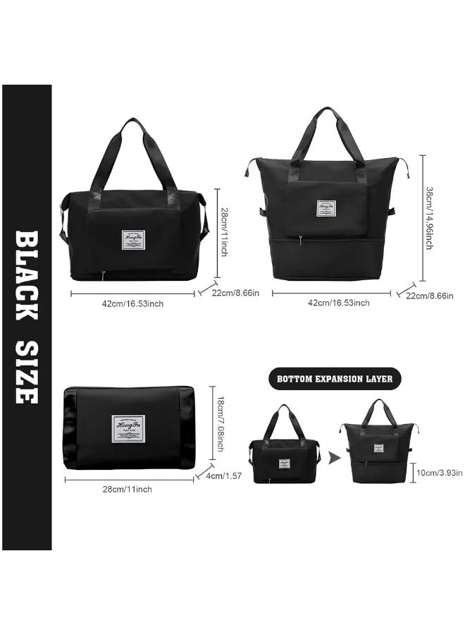 شنطة سفر دفل هانغماي مقاومة للماء، سعة كبيرة - أسود - Image 3
