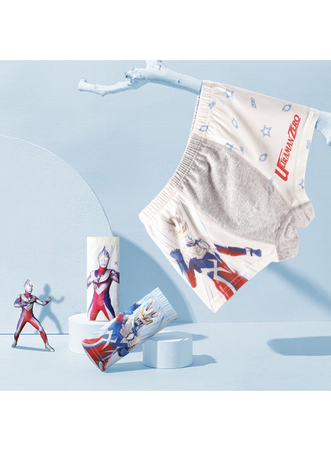Ultraman Children's Underwear, Boys' Cotton Boxer Briefs, Spring And Autumn Shorts, Winter Boxer Shorts, Ahm90007, Three-pack, 150cm - Image 3