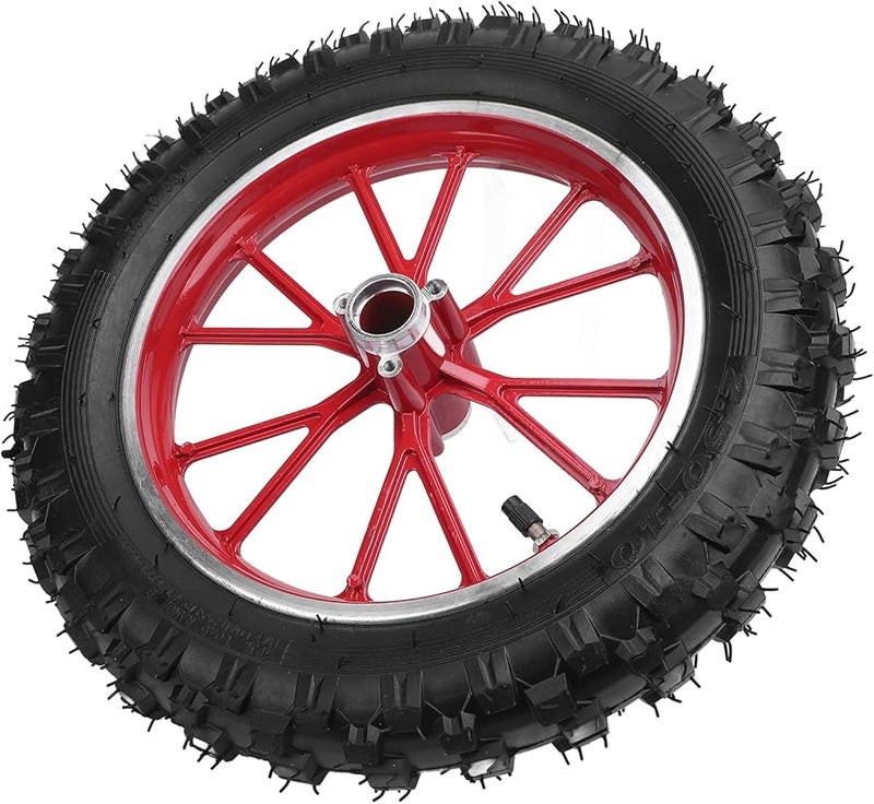 Red Front Wheel Hub Tire 2 5 10 High Toughness Rubber Metal Structure For Mini Dirt Bikes Off Road Motorcycles - Image 4