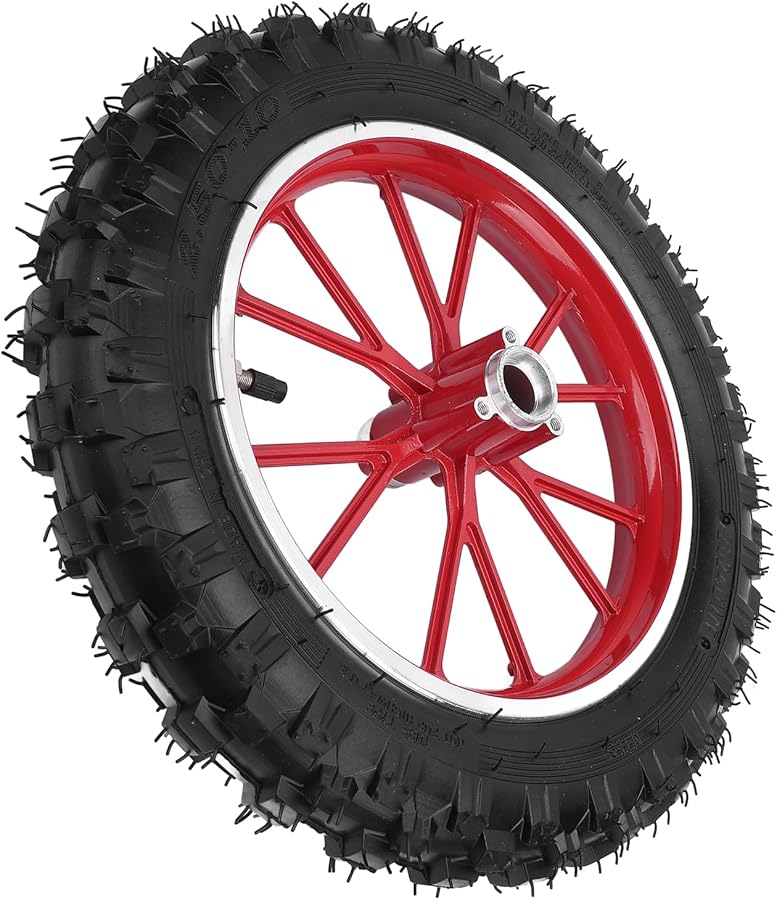 Red Front Wheel Hub Tire 2 5 10 High Toughness Rubber Metal Structure For Mini Dirt Bikes Off Road Motorcycles - Image 5