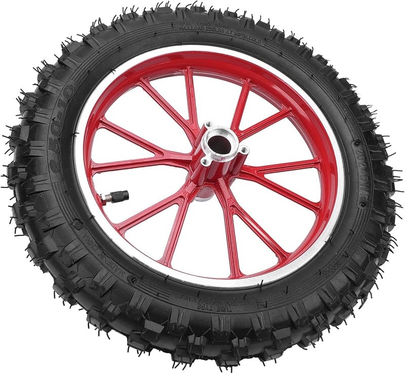 Red Front Wheel Hub Tire 2 5 10 High Toughness Rubber Metal Structure For Mini Dirt Bikes Off Road Motorcycles - Image 3