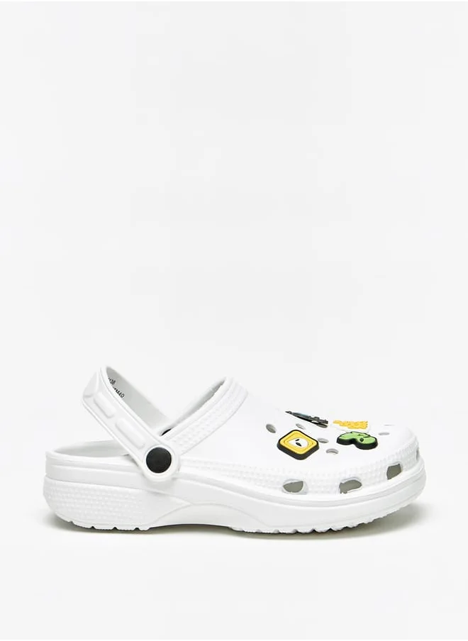 Aqua Boys Alien Applique Clogs with Backstrap