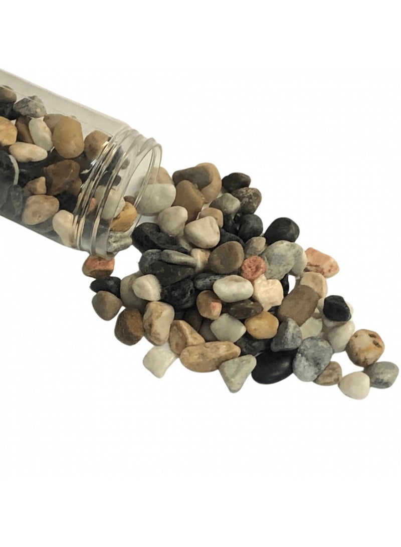 Multi-colored aquarium ornamental stones, 680 grams