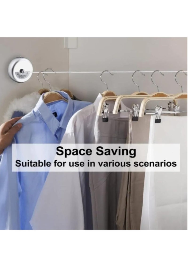 حبل غسيل قابل للسحب، مجفف ملابس أنيق من الستانلس ستيل مع حبل متين قابل للتعديل، حل تجفيف فعال وسهل التركيب للحمامات، الفنادق، والشرفات. - Image 4