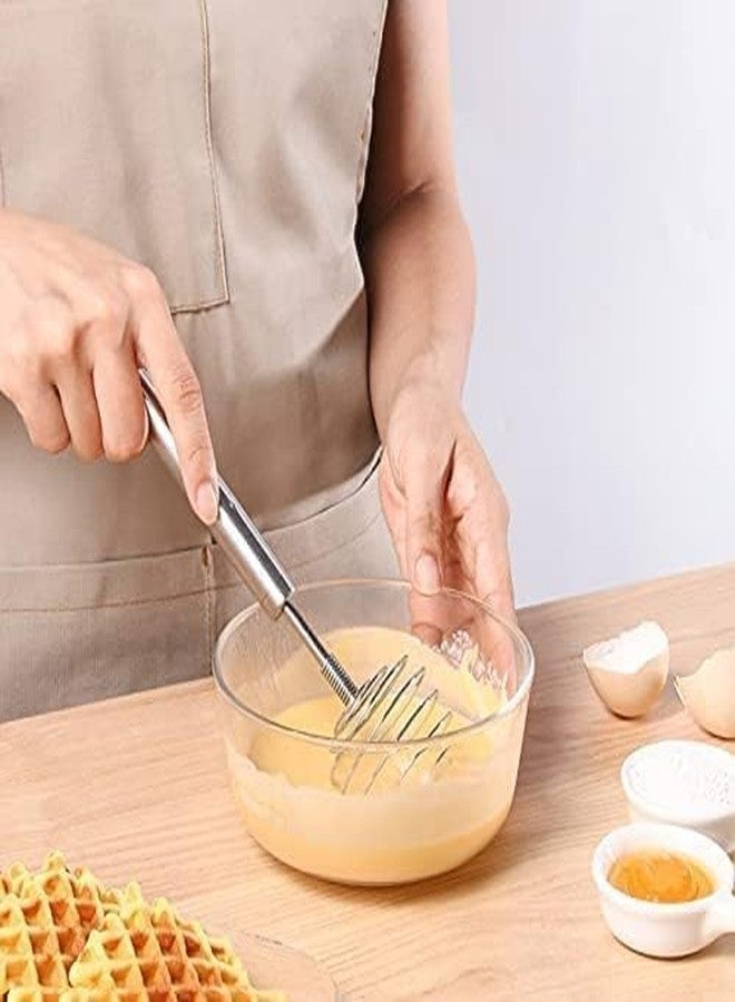 VISMII Handheld Steel Wire Egg Whisk Egg Beater, Manual Egg Beater Stainless Steel Hand Egg Mixer Eggbeater Blender Stirring Beater Cream Frother Whisk Blender (Pack of 1) - Image 5