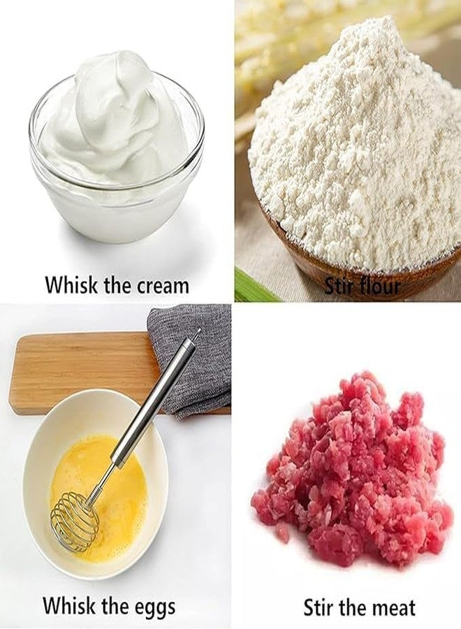 VISMII Handheld Steel Wire Egg Whisk Egg Beater, Manual Egg Beater Stainless Steel Hand Egg Mixer Eggbeater Blender Stirring Beater Cream Frother Whisk Blender (Pack of 1) - Image 4