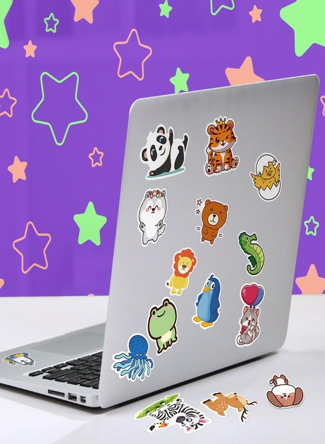 Reaeon Stickers for Kids, 100 pcs Water Bottle Stickers for Kids, Cute Animal Vinyl Waterproof Stickers for Laptop Computer, Kawaii Stickers for Boys Girls Teachers Classroom Prizes for Students - Image 5