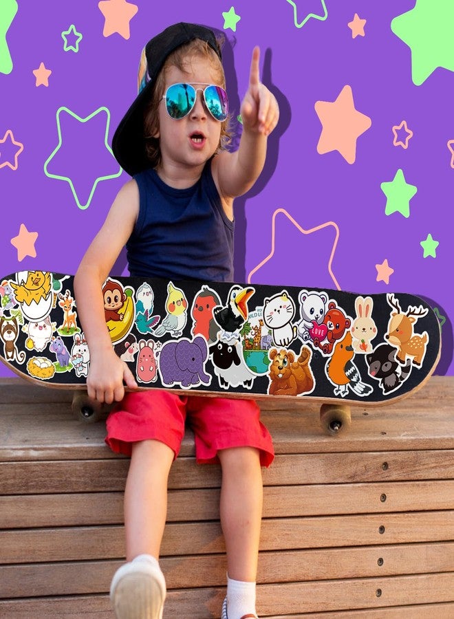 Reaeon Stickers for Kids, 100 pcs Water Bottle Stickers for Kids, Cute Animal Vinyl Waterproof Stickers for Laptop Computer, Kawaii Stickers for Boys Girls Teachers Classroom Prizes for Students - Image 3