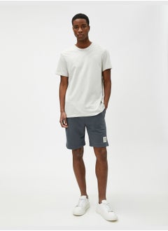 KOTON Drawstring Shorts Tag Printed Pocket Detailed  - Image 1