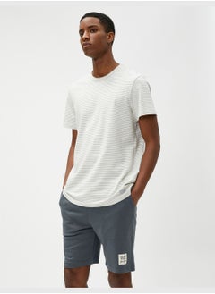 KOTON Drawstring Shorts Tag Printed Pocket Detailed  - Image 2