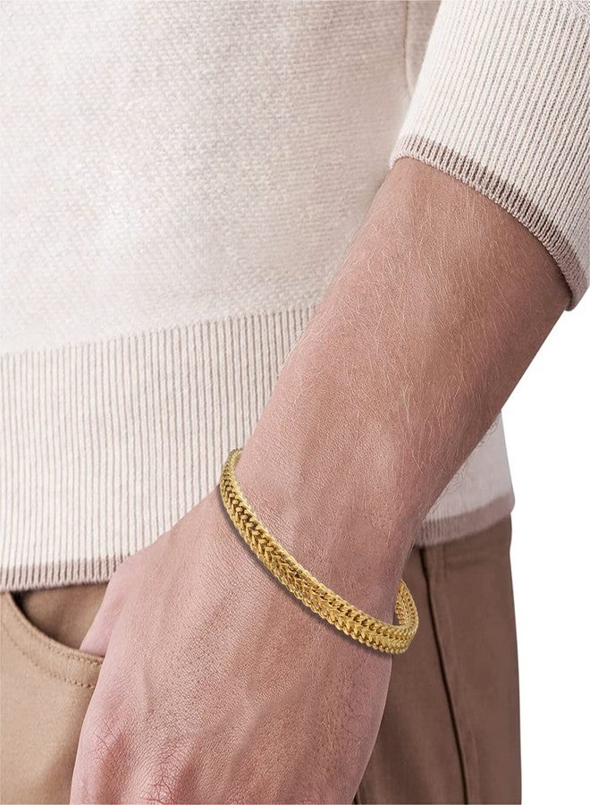 Geoffrey Beene Men's Stainless Steel Double Franco Chain Bracelet with Extension - Image 5