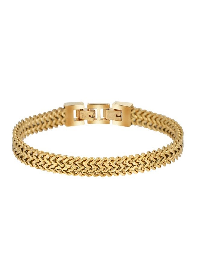 Geoffrey Beene Men's Stainless Steel Double Franco Chain Bracelet with Extension - Image 1