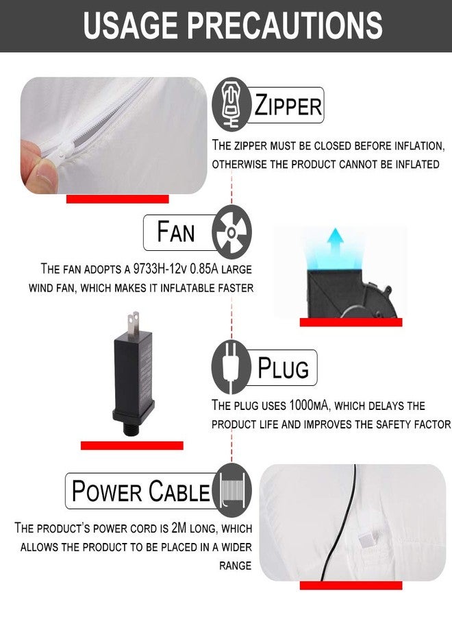 أور ورم زينة عيد الميلاد الخارجية القابلة للنفخ من OurWarm بطول 6 أقدام، رجل ثلج وبطريق قابلان للنفخ مع أضواء LED دوارة لتزيين الحدائق والفناء الداخلي والخارجي في عيد الميلاد - Image 4