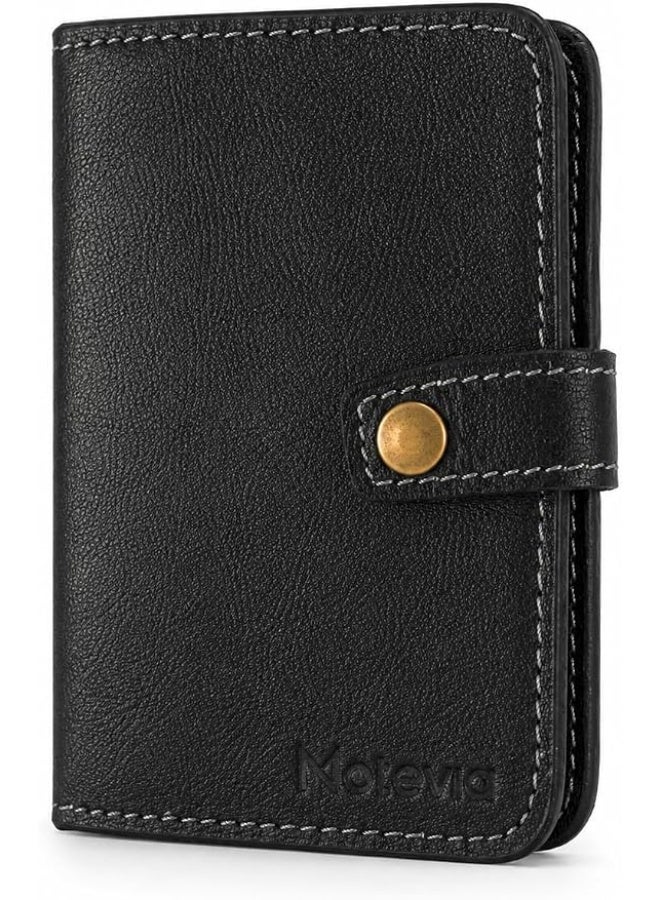 Motevia Passport Wallet for Men and Women Genuine Leather Passport Case 15x10cm Passport Holder Genuine Leather Passport Cover with Smart Card Slots Cash Pocket Flight Ticket - Image 1