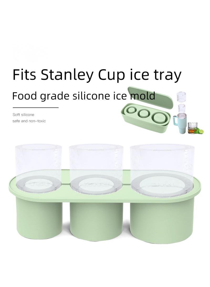Bluejw Ice Cube Tray For Flow State Tumbler Silicone Ice Cube Maker With Lid For 30-40Oz Tumbler For Chilling Whiskey Cocktails Drinks Coffee Easy Fill And Release Ice Maker BPA Free  - Image 3
