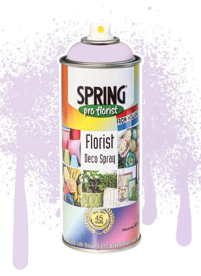 SPRING Spring Color Spray Lavender, 400ml, High-Quality Floral Spray for Fresh or Artificial Flowers 