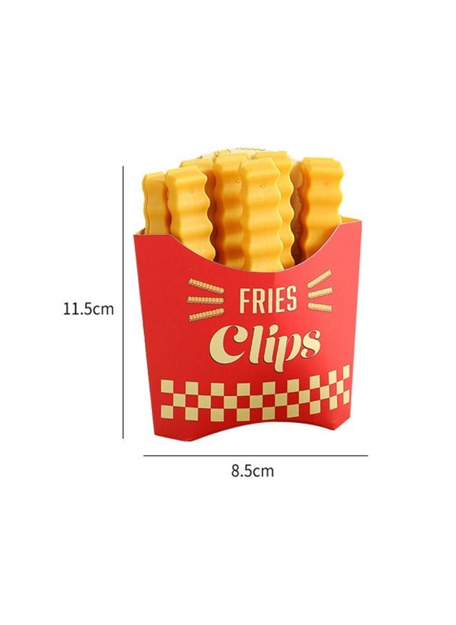 Generic - Fries Shaped Bag Clips Set with Magnets, Plastic Heavy Duty Air Tight Food Sealing Clips Packages Bag Clips, Creative Lovely Kitchen Accessories (Red+Yellow) - Image 1