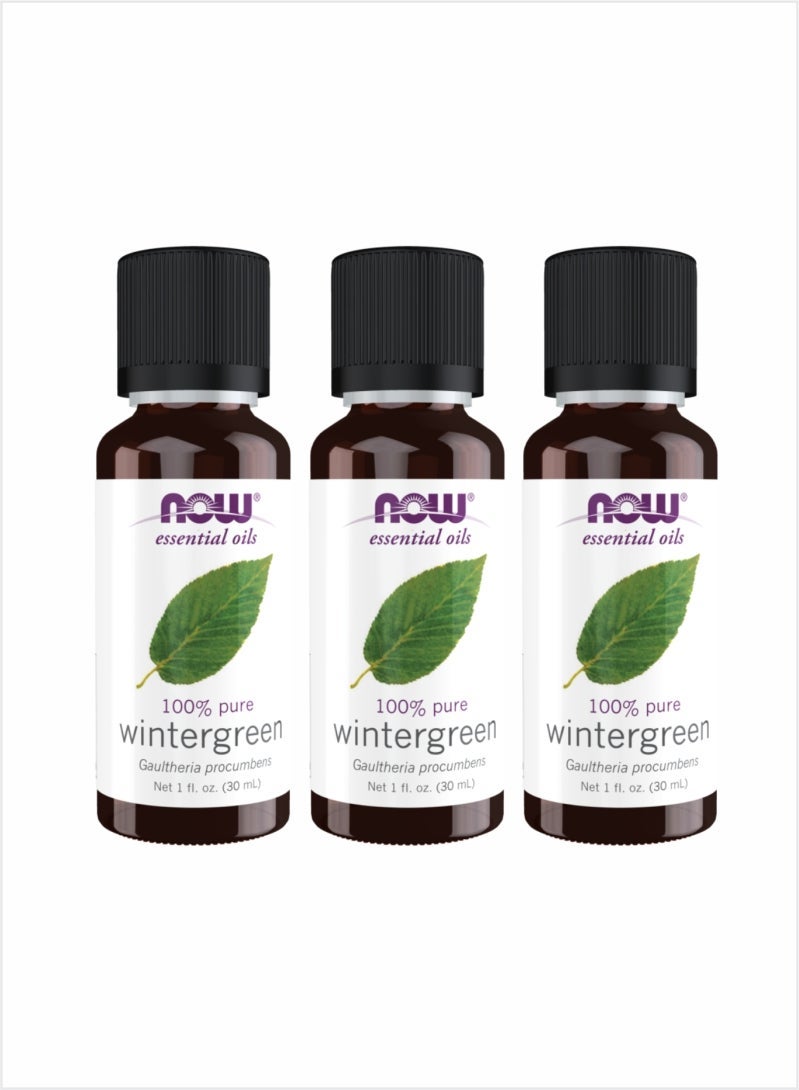 Now Essential Oils 100% Pure Wintergreen Oil – 30ml (Pack of 3)