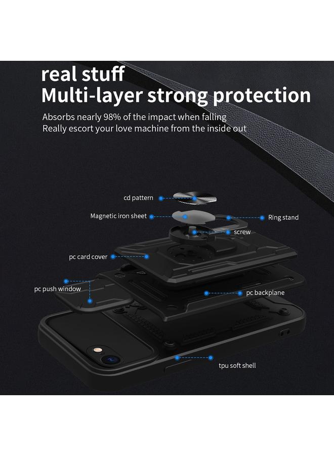 S-TOP Case For iPhone SE 2022 / SE 2020 / 8 / 7 Sliding Camshield Card Phone Case - Image 4