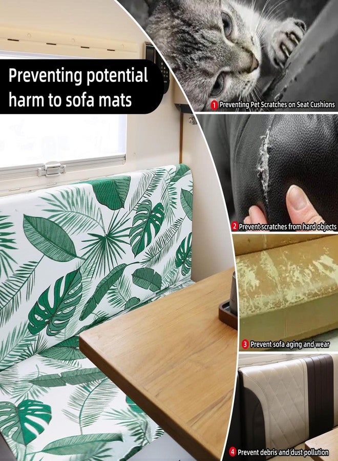 BIETYONE Rv Dinette Cushion Covers,Stretchable Printing Camping Car Cushion Cover,Rv Couch Cover Cushion Cover Replacement,2 Backrest Covers and 2 Bench Cover,Ultra Fine Fiber Elastic Fabric (Summer) - Image 5