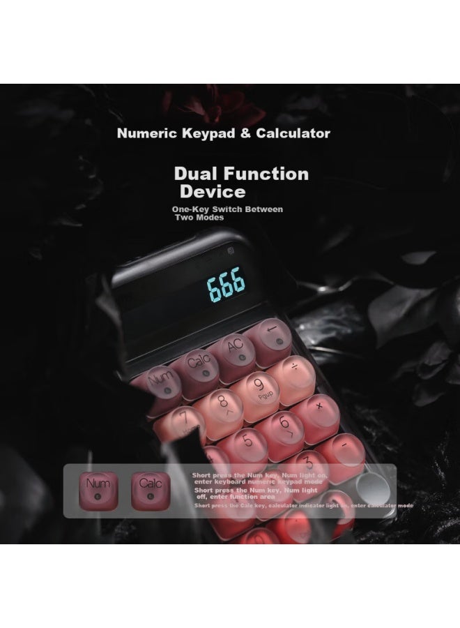 Lofree Black Tube Lipstick Wireless Bluetooth Mechanical Numeric Keypad High-value External Computer Calculator For Women - Image 2