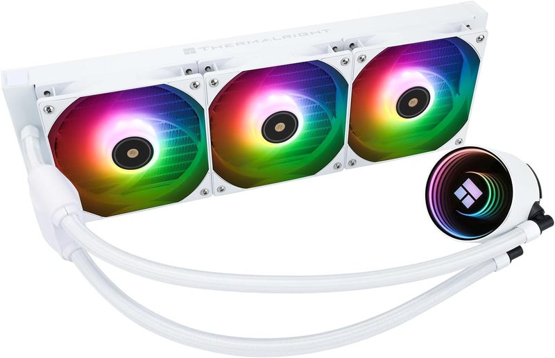 Thermalright Frozen Notte 360 White ARGB Water Cooling CPU Cooler, 360 CPU Cooler Specifications, 3×120mm PWM Fans, S-FDB V2 Bearings, Suitable for AMD/AM4, Intel LGA 1700/1150/1151/1200/2011/2066 - Image 1
