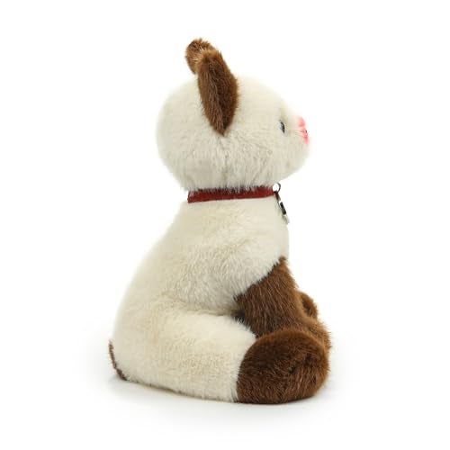 Plushland Realistic Stuffed Cat and Dog Plush PuppyStuffed Animals Plush Toys Collar Realistic Premium Pawpal Stuffed Puppy Cats and Dogs Toy for Boys and Girls 8 Inches Siamese Kitty with Collar - Image 5