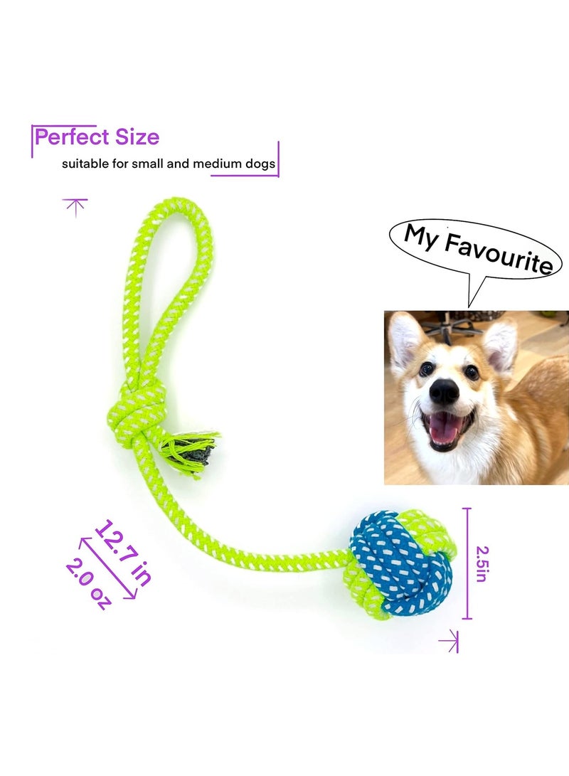 Tug of War Dog Toy Small Breed,Dog Ball with Rope,Rope with Ball Attached for Small and Medium Dogs, Ball On Rope Dog Toy,Rope Ball Dog Toy,Puppy Interactive Gift - Image 2