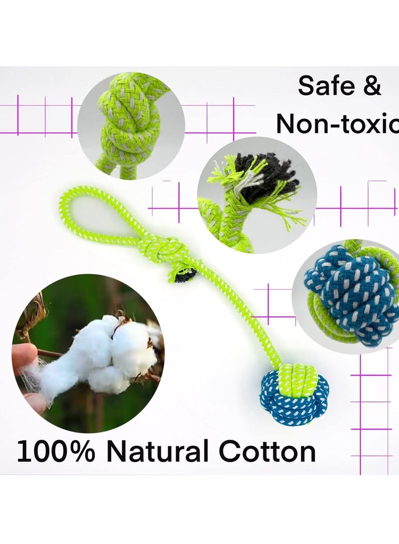 Tug of War Dog Toy Small Breed,Dog Ball with Rope,Rope with Ball Attached for Small and Medium Dogs, Ball On Rope Dog Toy,Rope Ball Dog Toy,Puppy Interactive Gift - Image 1