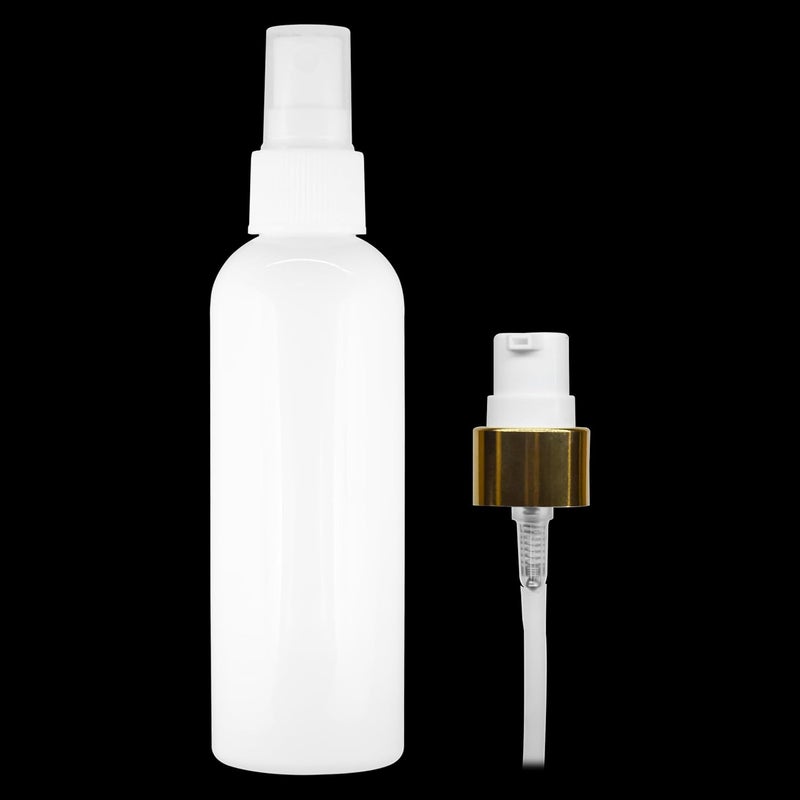 MCLEAR Plastic Pump Bottle Dispenser, With Plastic Pump Bottle Spray, Cylindrical Shampoo Lotion Massage Oil, Liquid Soap, Hand Pump Bottle, Durable Refillable Empty Containers, White, 100ml, PC- 1
