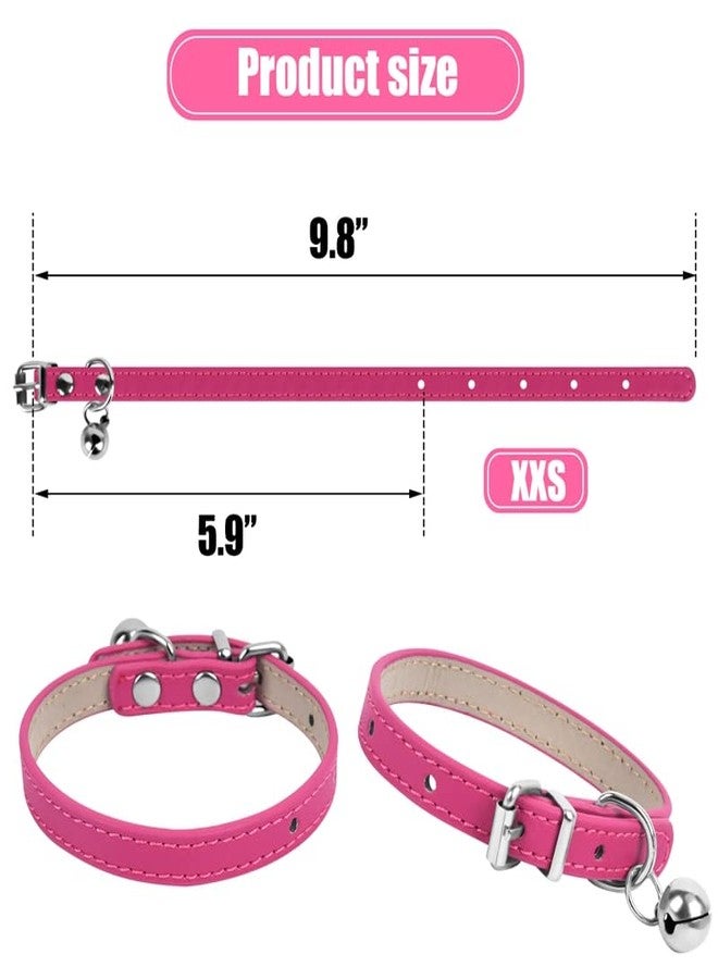 ChengFu XXS Dog Collar Teacup Dog Collar, Pink Dog Collars, Teacup Dog Collars for Small Dogs Cats, Pink, 3/8 inch Width - Image 3