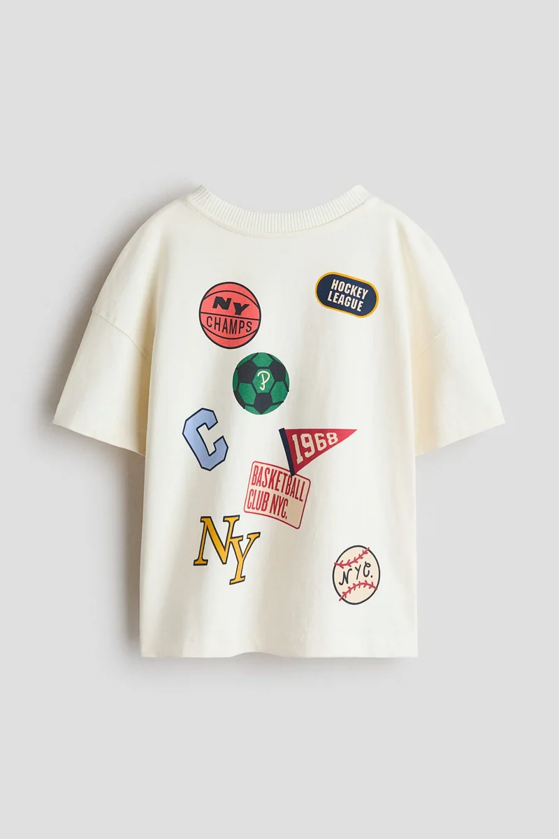H&M Oversized printed cotton T-shirt