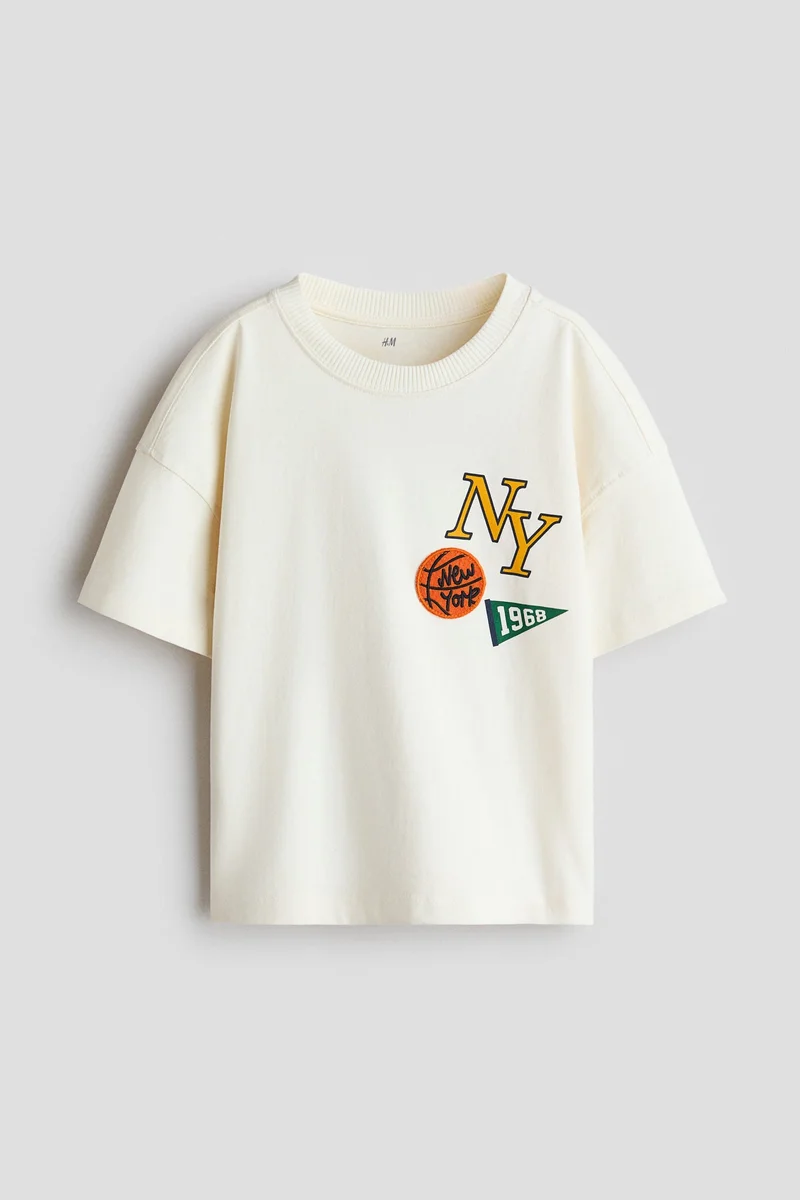 H&M Oversized printed cotton T-shirt
