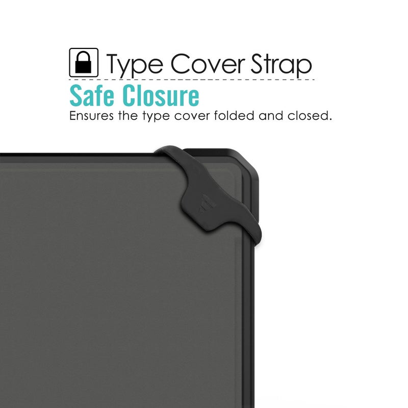 MoKo حافظة موكو تناسب مايكروسوفت سيرفيس برو 7 / برو 6 / برو 5 / برو 2017 / برو 4 / برو LTE، غلاف واقي متين شامل مع حامل قلم، حزام يد، متوافق مع لوحة مفاتيح تايب كوفر - أسود - Image 5