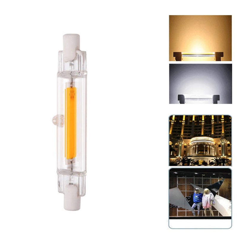 مصباح LED COB أنبوب زجاجي R7S 78 مم 5 واط أبيض دافئ AC110V بديل لمصباح الهالوجين - Image 4