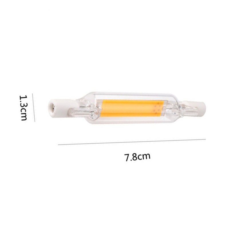 مصباح LED COB أنبوب زجاجي R7S 78 مم 5 واط أبيض دافئ AC110V بديل لمصباح الهالوجين - Image 2