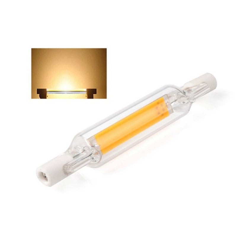 مصباح LED COB أنبوب زجاجي R7S 78 مم 5 واط أبيض دافئ AC110V بديل لمصباح الهالوجين - Image 5
