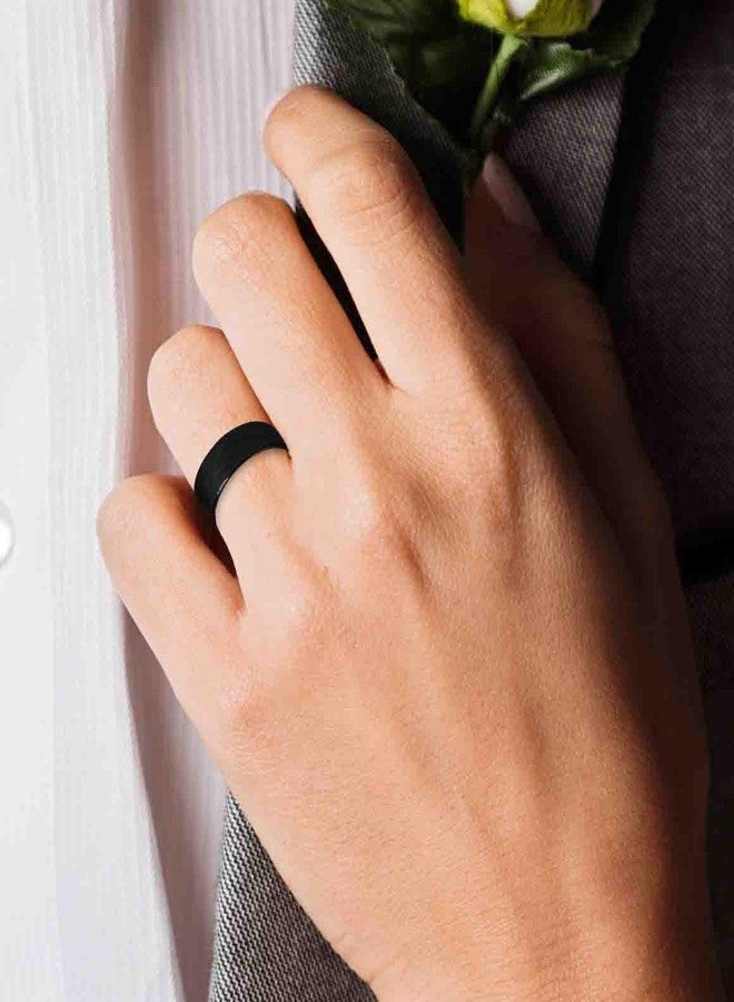 Bigwheels Black Color Unisex Stylish Trending Stainless Steel Adjustable Open-Cuff Plain Thin Funky Thumb/Toe/Knuckle Finger Band Ring (Free Size) - Image 3
