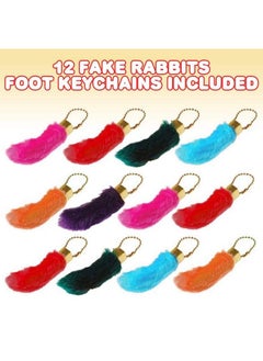 ArtCreativity Fake Rabbit’S Foot Keychains Pack Of 12 Birthday Party Supplies Party Favors Goodie Bag Fillers Prize For Boys And Girls  - Image 3