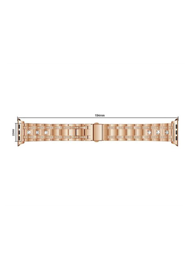 Voberry Replacement Band Wrist Strap For Apple Watch Series 44mm Rose Gold - Image 4