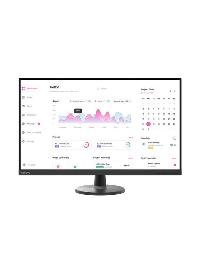 لينوفو LED 32" D32-40 FHD HDMI+DP 3y Raven Black - Image 1