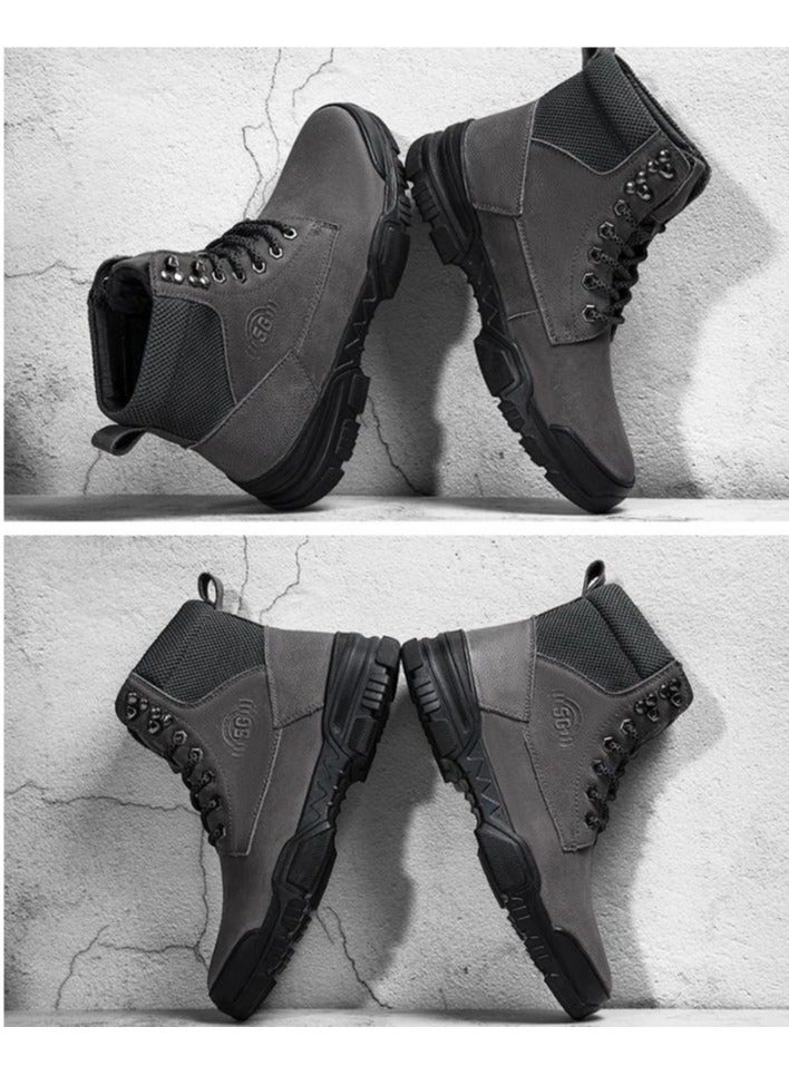 KUYING New Men's Casual Leather Boots  - Image 4