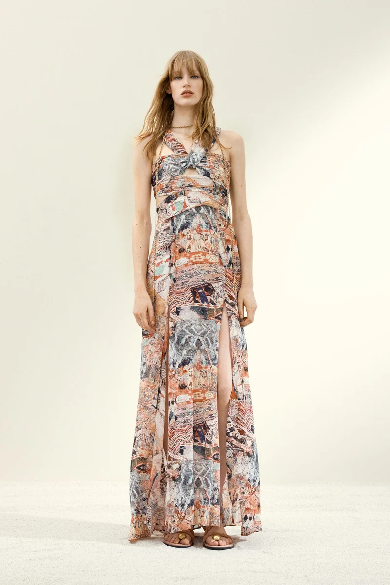 H&M Draped patterned dress